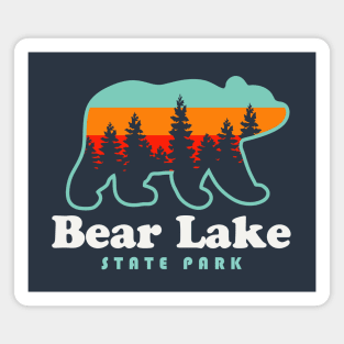 Bear Lake Utah State Park Bear Retro Sunset Magnet